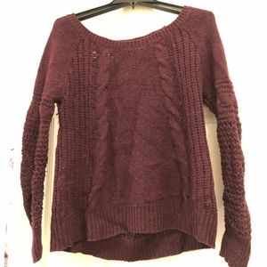 Maroon knit sweater